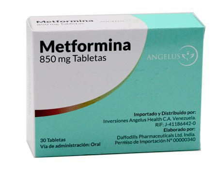 Metformina 850 mg 30 tabletas precio
